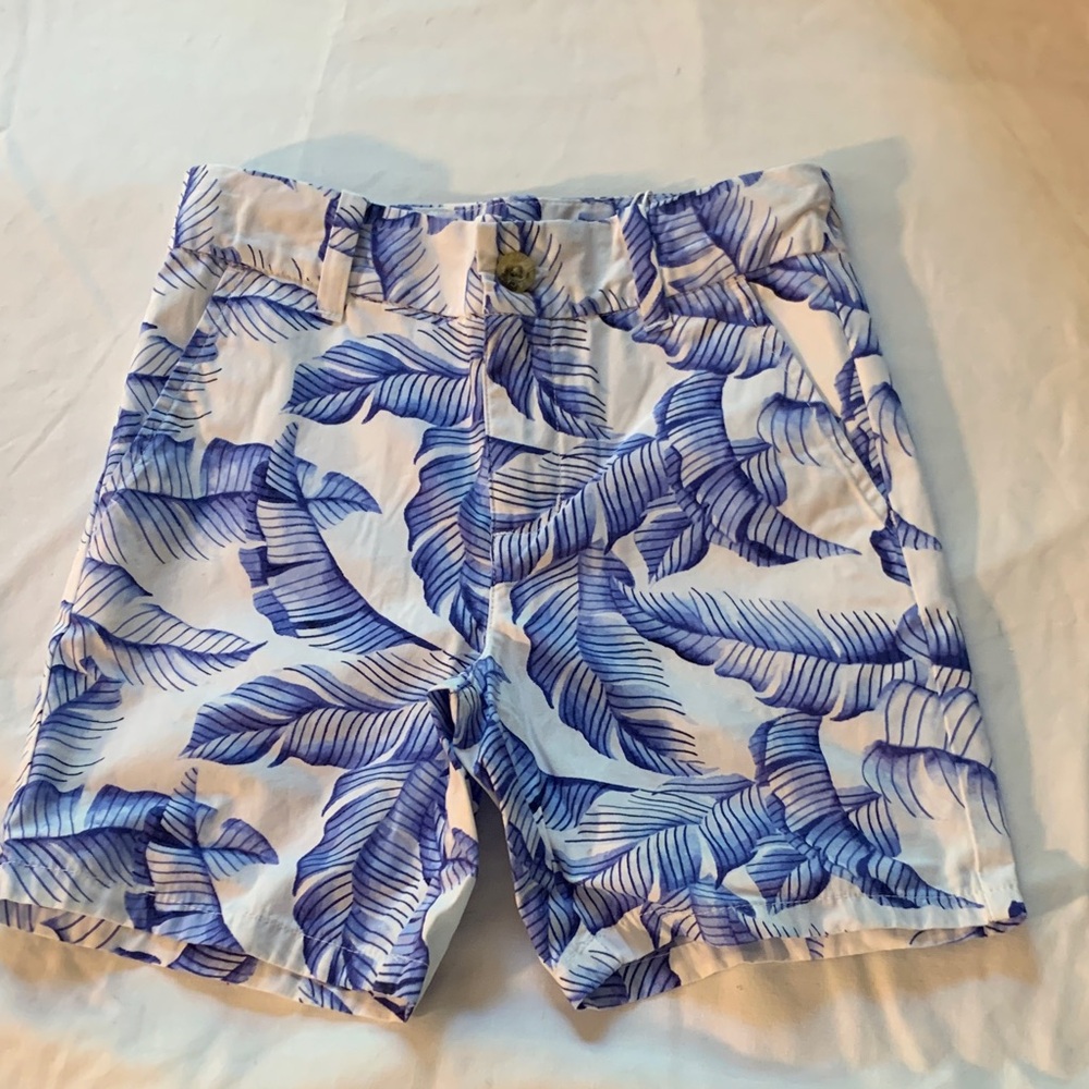 Janie and Jack Blue and White Floral Shorts